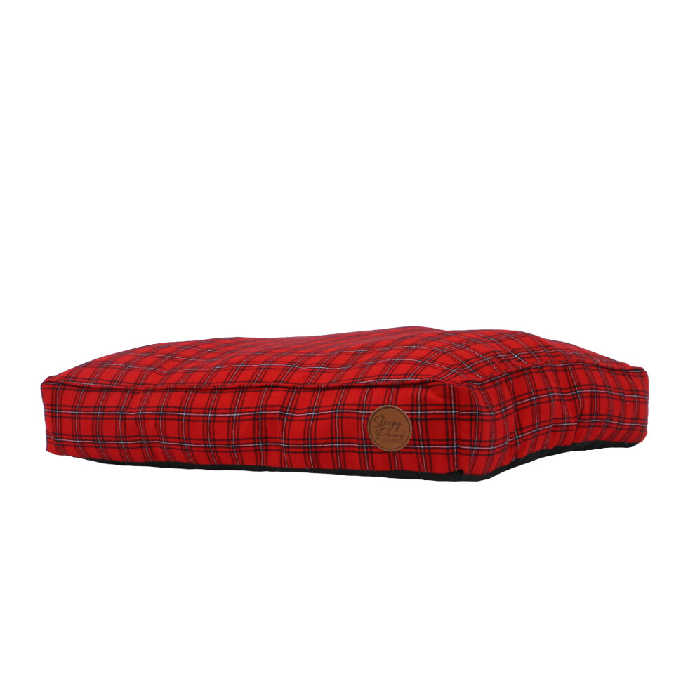 Ancol Red Tartan Dog Mattress Soft Comfortable Machine Washable Pet Puppy Bed 75x60cm