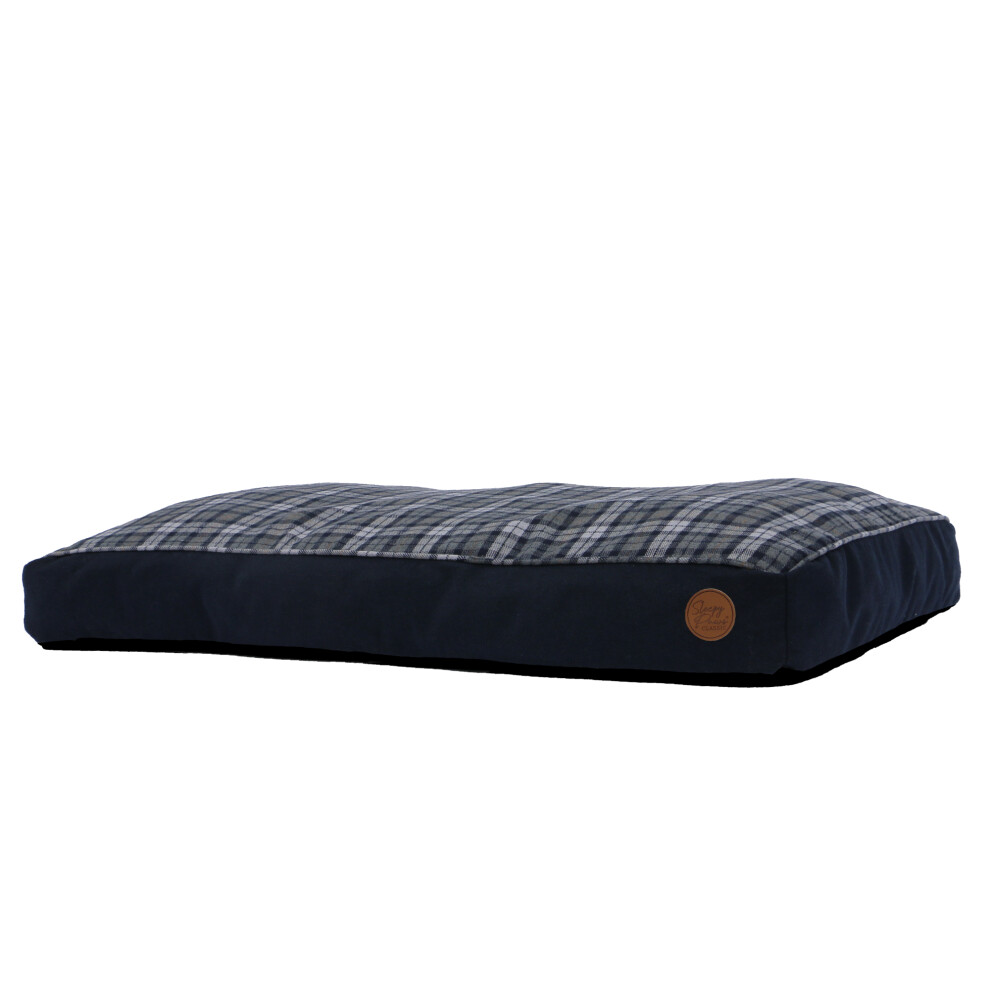 Ancol Blue and Grey Tartan Dog Mattress Soft Comfortable Machine Washable Pet Puppy Bed 100x70cm