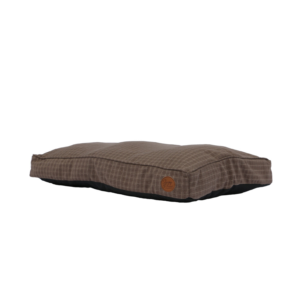 Ancol Brown Check Dog Mattress Soft Comfortable Machine Washable Pet Puppy Bed 75x60cm