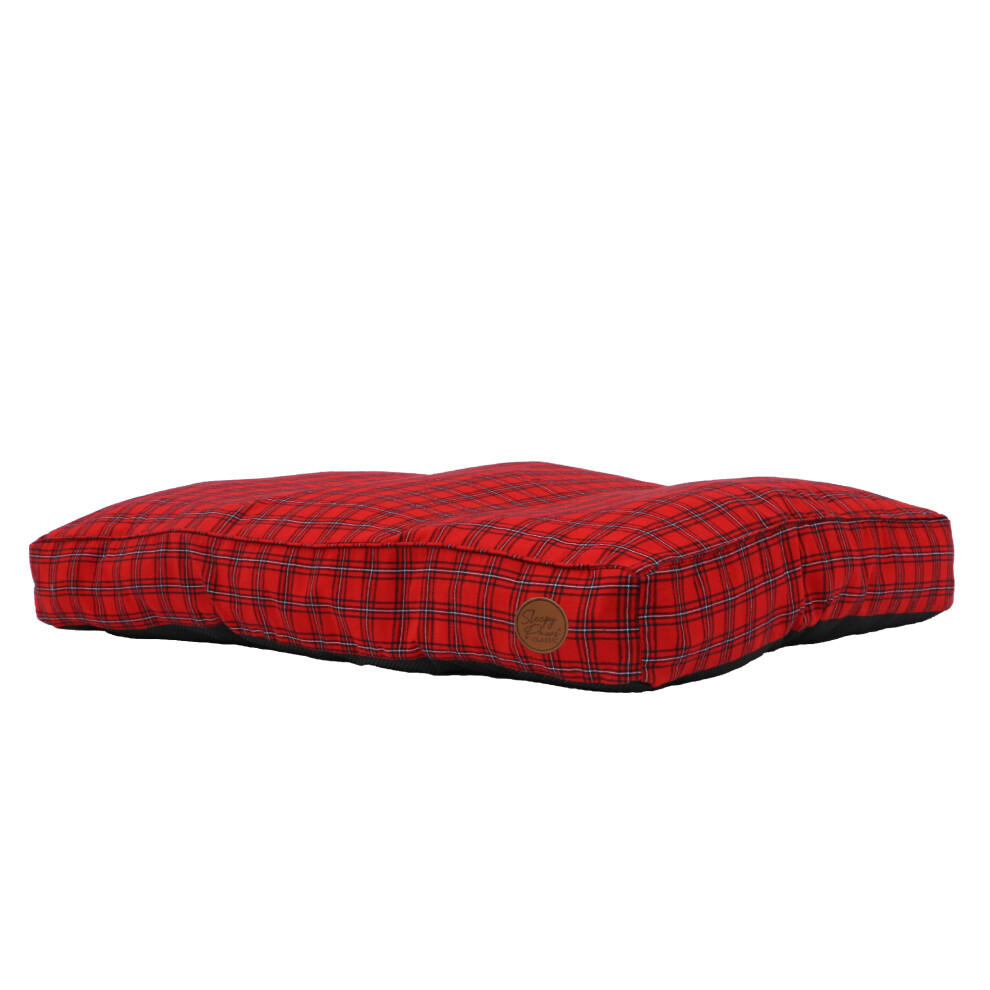 Ancol Red Tartan Dog Mattress Soft Comfortable Machine Washable Pet Puppy Bed 100x70cm