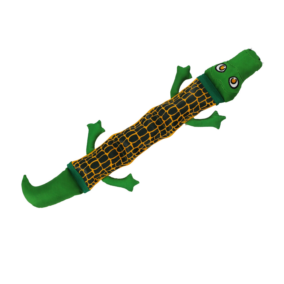 Ancol Playtime Tough Crocodile Dog Toy Fun Interactive Squeaky Cuddly Pet Puppy Plush