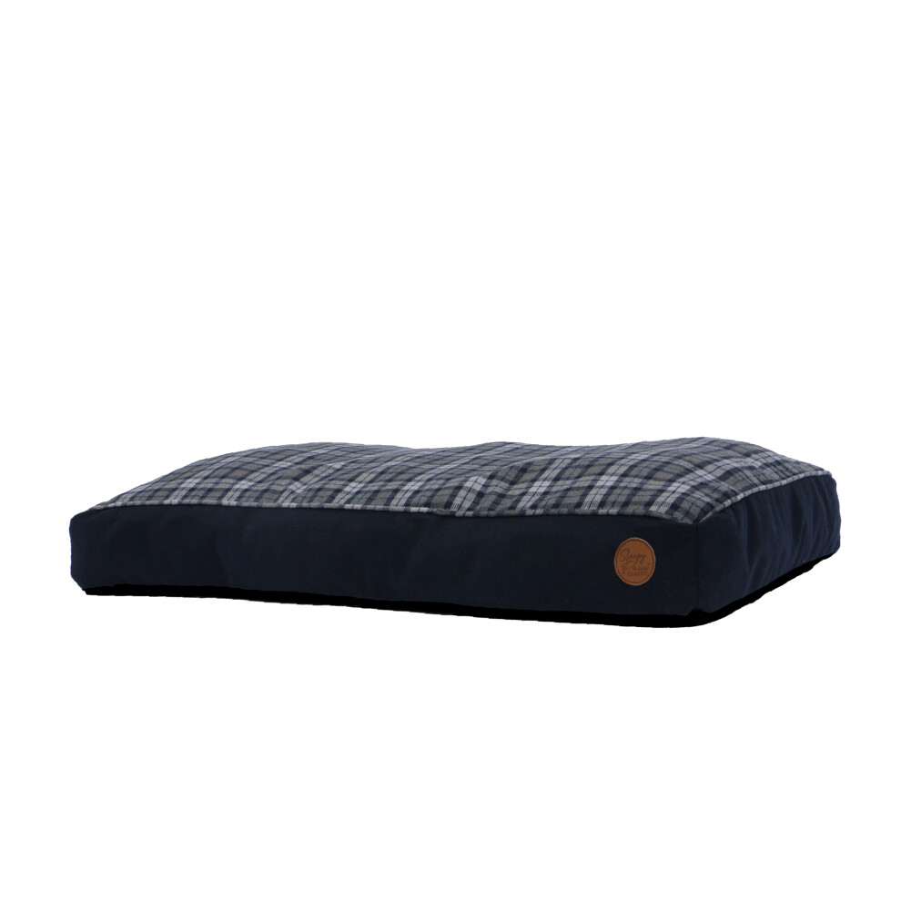 Ancol Blue and Grey Tartan Dog Mattress Soft Comfortable Machine Washable Pet Puppy Bed 75x60cm