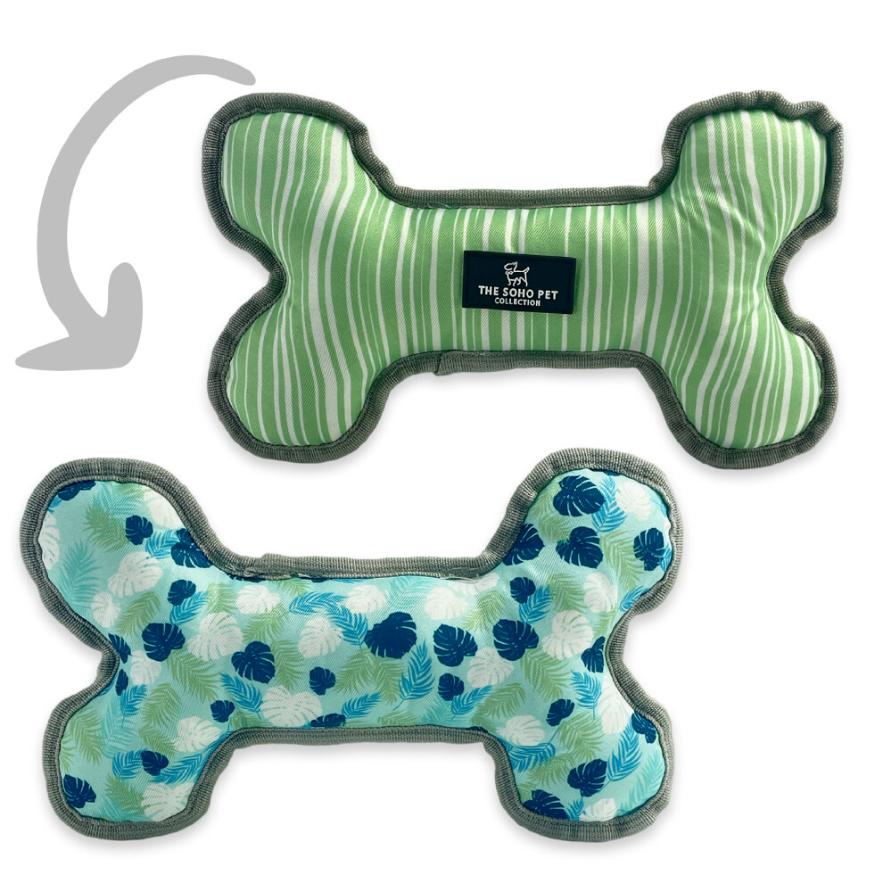 Stripe/Leaf Patterned Reversible Bone Toy