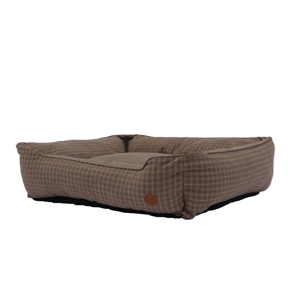 Ancol Brown Check Dog Mattress Soft Comfortable Machine Washable Pet Puppy Bed 78x90cm