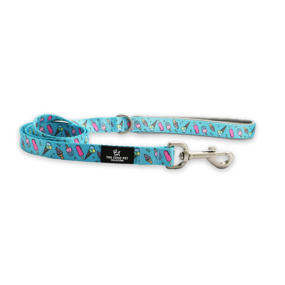 Ancol Ice Cream Patterned Dog Lead Secure Fit Comfortable Padded Grip Sturdy Pet Puppy Leash