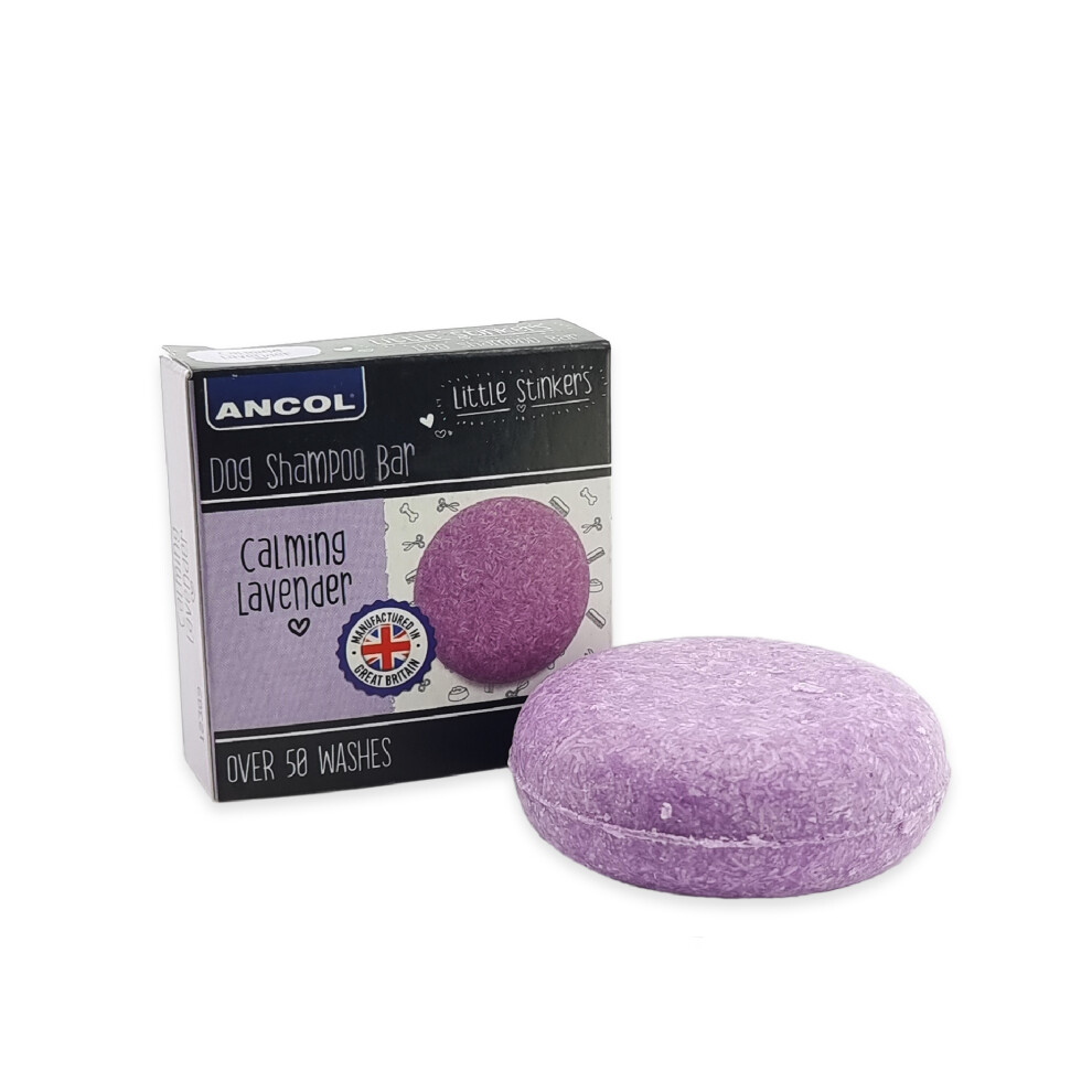 Ancol Little Stinkers Lavender Dog Shampoo Bar Vegan Gentle Cruelty Free Pet Puppy Soap