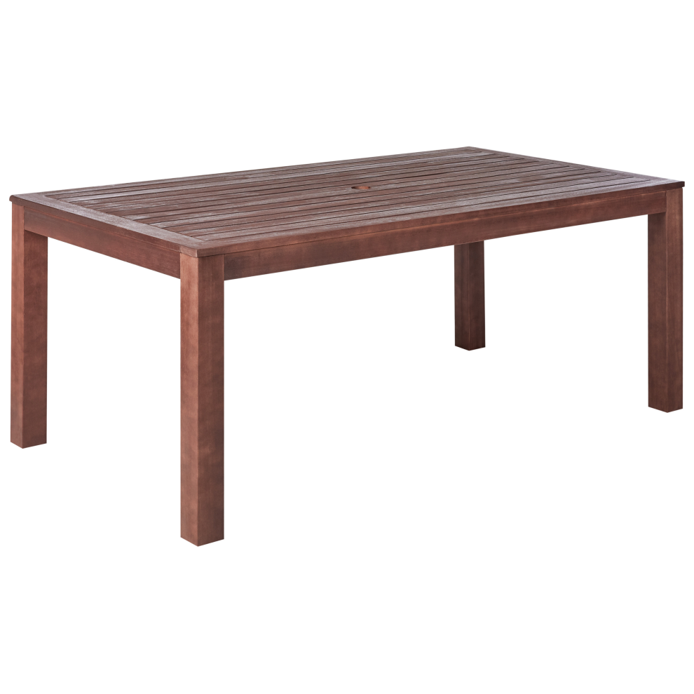 Garden Dining Table TUSCANIA 180 cm 100 cm Eucalyptus Wood Dark Brown