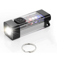 Mini linterna EDC recargable con llavero, luces LED pequeñas con base magnética, recargable por USB-C para acampar y actividades al aire libre.
