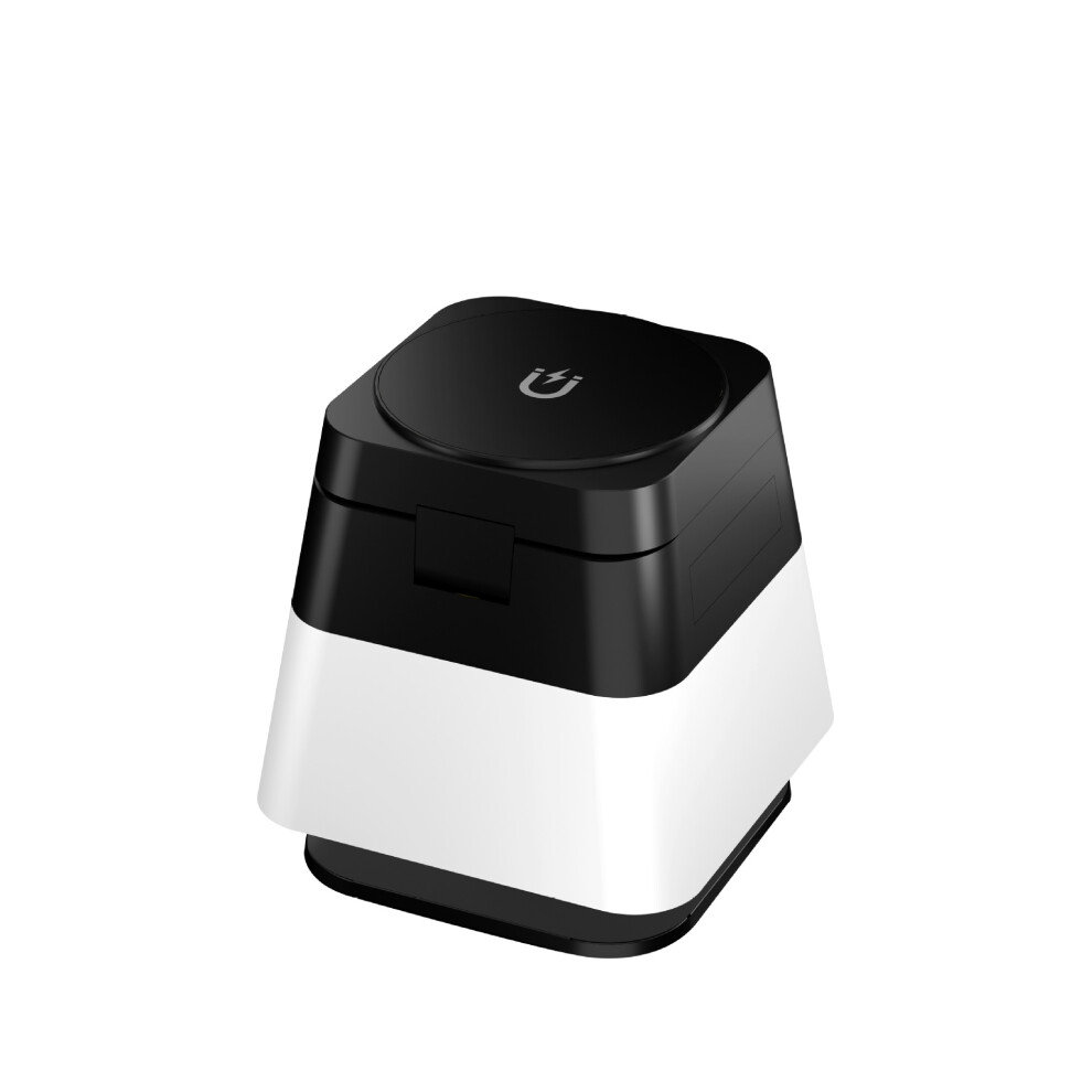 Chronus Charging Station With Magnetic Charger Holder And Rgb Night 15W Fast Charging, 360 Rotatable Base For Iphone, Iwatch, Airpods(Black) Light/Black 6976918018007