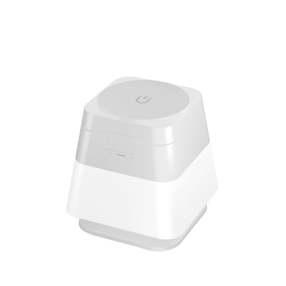 Chronus Charging Station With Magnetic Charger Holder And Rgb Night 15W Fast Charging, 360 Rotatable Base For Iphone, Iwatch, Airpods(White) Light/White 6976918018014