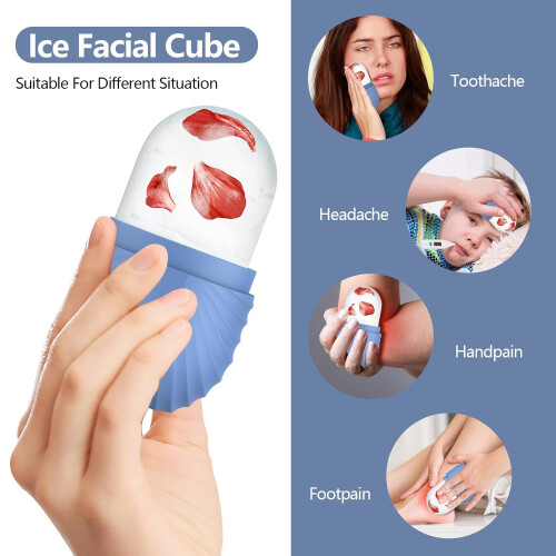 Rouleau à glace pour le visage et la peau Outil (vert) 1