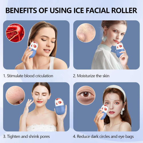 Rouleau à glace pour le visage et la peau Outil (vert) 2