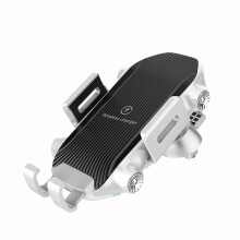 Wireless Car Charger Fast Charging Phone Holder Dashboard Windshield Phone Charger for Samsung Galaxy S24 Ultra / S24 Plus / S24 /S23 FE(White)