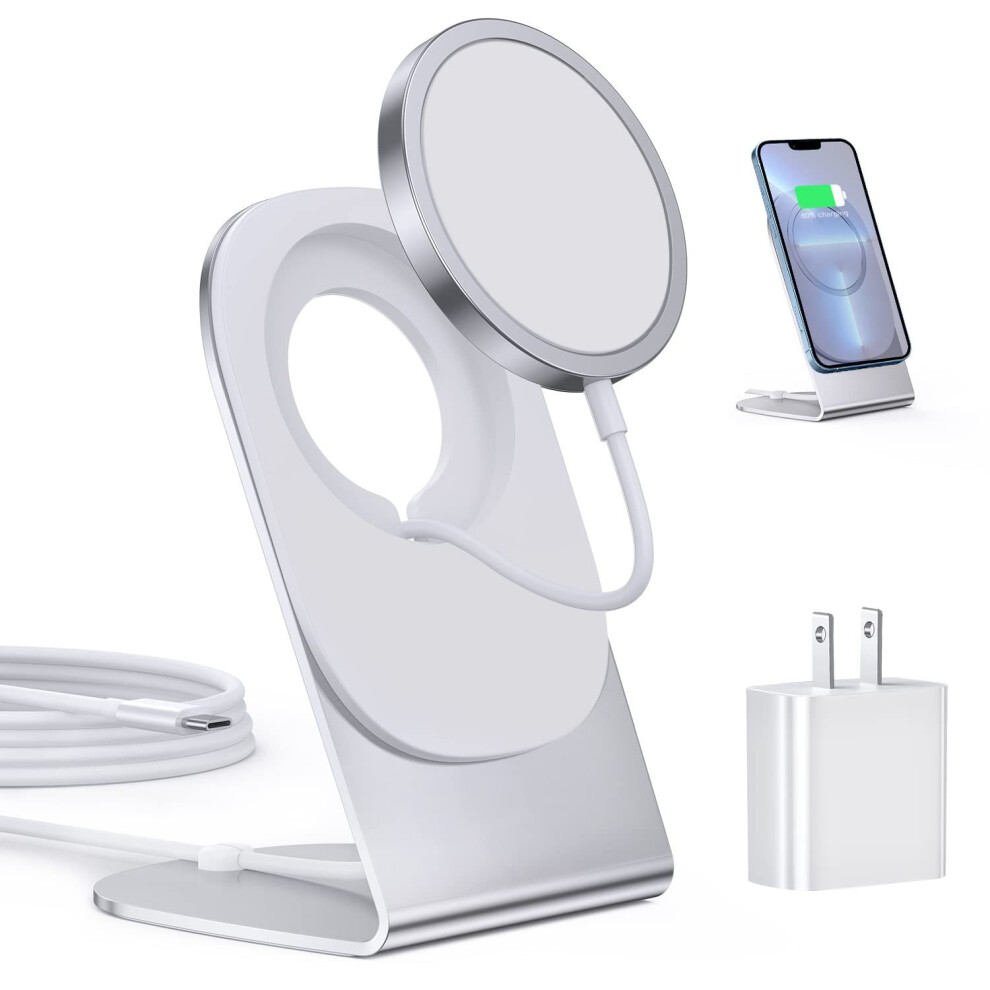 Chronus Magsafe Magnetic Wireless Charger 15W Mobile Phone Fast Charging Mobile Phone Holder Suitable For Apple Wireless Charging(White) White 6976918019103