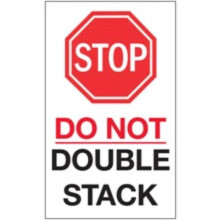 Partners Brand DL7014 6 x 10 in. Stop Do Not Double Stack Labels