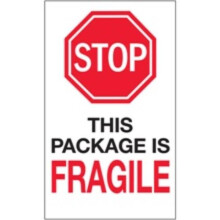 Tape Logic DL7015 6 x 10 in. Stop This Package is Fragile Labels