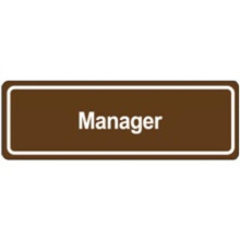 Partners Brand SN502 Manager Door Sign, Brown