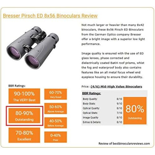 Bresser - 10536 - Pirsch ED 8x56 Binoculars, Phase Coating 1
