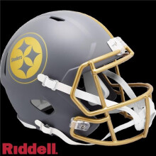Riddell 9585563089 Pittsburgh Steelers Riddell Replica Full Size Speed Style Slate Alternate Helmet