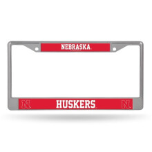 Rico Industries 1140744063 Nebraska Cornhuskers Chrome Printed Insert License Plate Frame