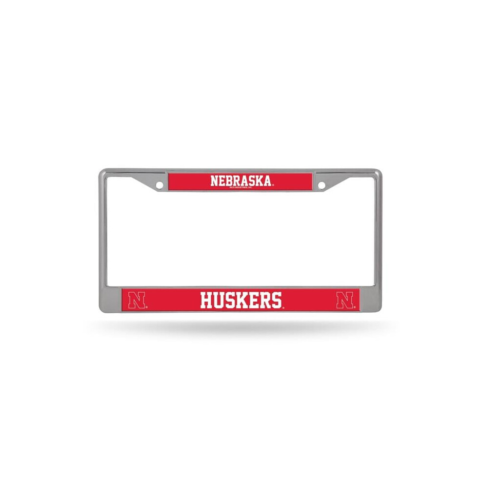 Rico Industries 1140744063 Nebraska Cornhuskers Chrome Printed Insert License Plate Frame