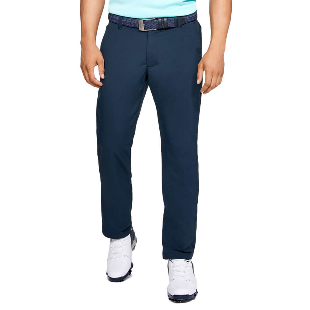 (30-32, Academy) Under Armour Mens EU Performance Taper Stretch Sweat Wicking Golf Trousers