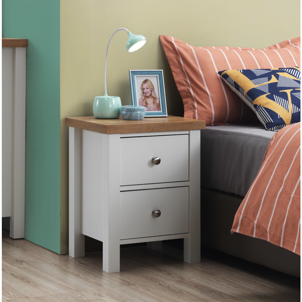 Astbury 2 Drawer Nightstand Practical Bedroom Storage Unit