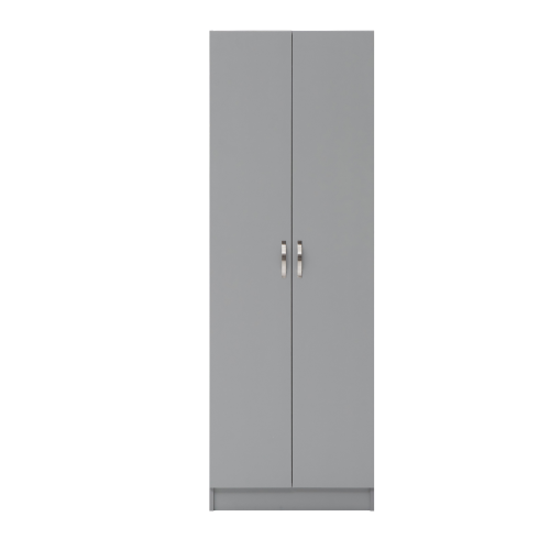 Timber Art Design UK Essentials Grey 2 Door Wardrobe Spacious Bedroom Storage Unit 1