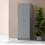 Timber Art Design UK Essentials Grey 2 Door Wardrobe Spacious Bedroom Storage Unit 1