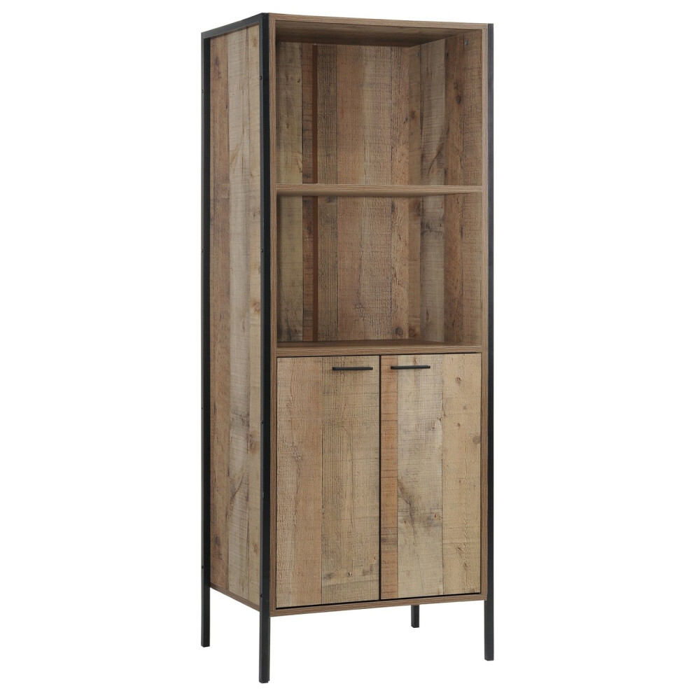 Stretton Storage Bookcase with 2 Doors Versatile Shelving Unit