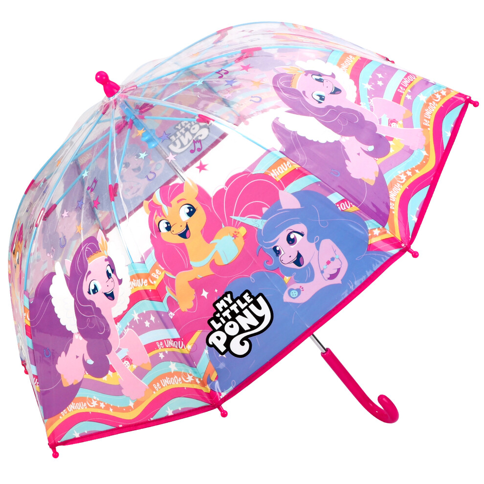 My Little Pony Umbrella Cartoon Transparent Girls Dome