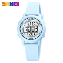 (Sky Blue) Colorful Kids Boys Girls Led Digital Watch Waterproof Alarm