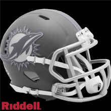 R plica del casco Riddell de los Miami Dolphins, estilo mini-velocidad, pizarra alternativa