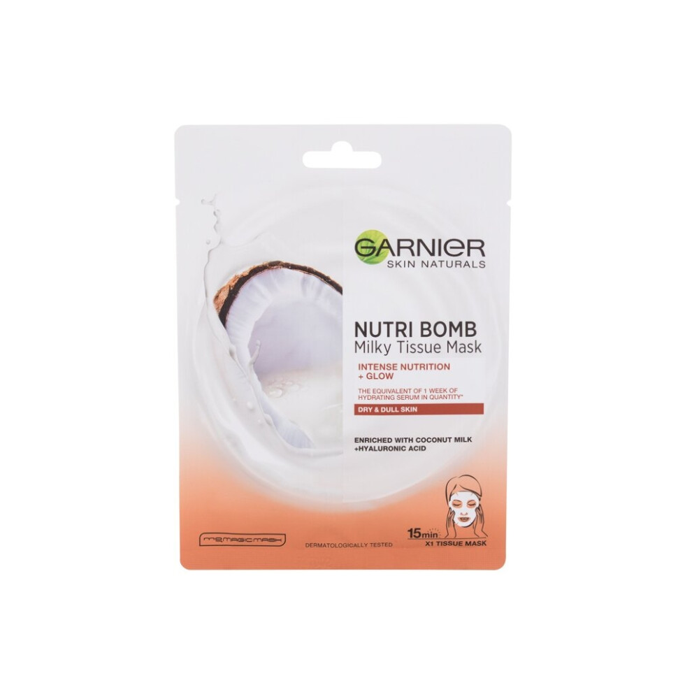 Garnier - Skin Naturals Nutri Bomb Coconut + Hyaluronic Acid - For Women, 1 pc