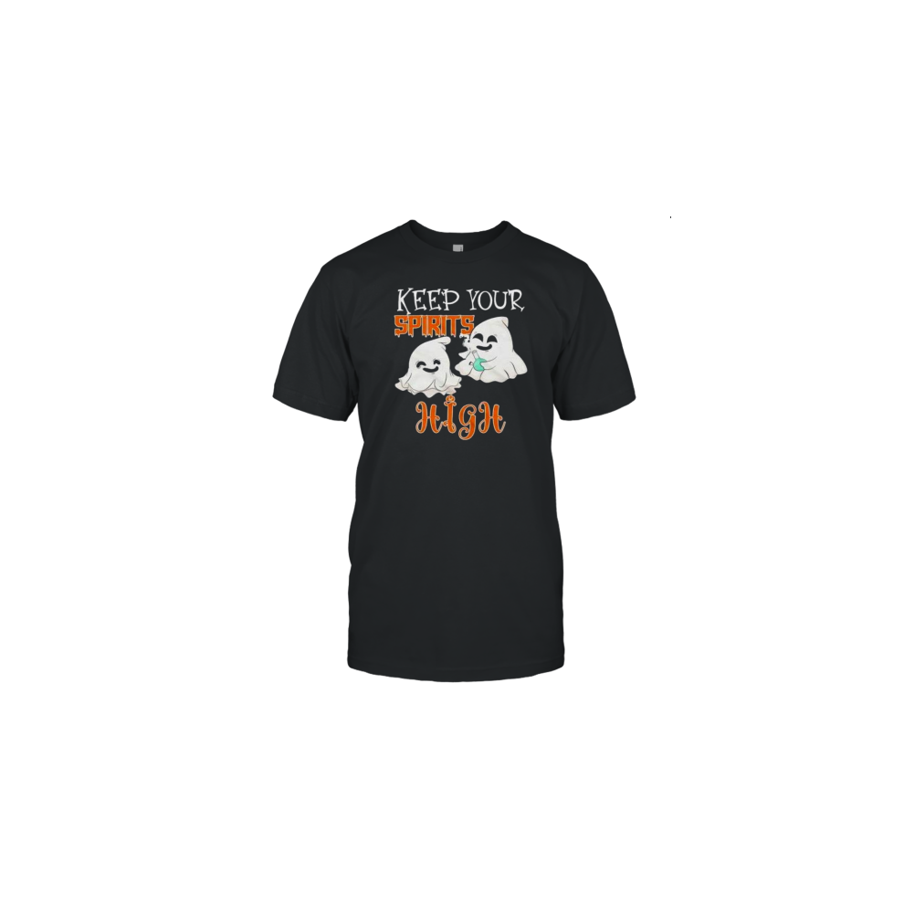 (L) Ghost Keep Your Spirits High Halloween T-Shirt