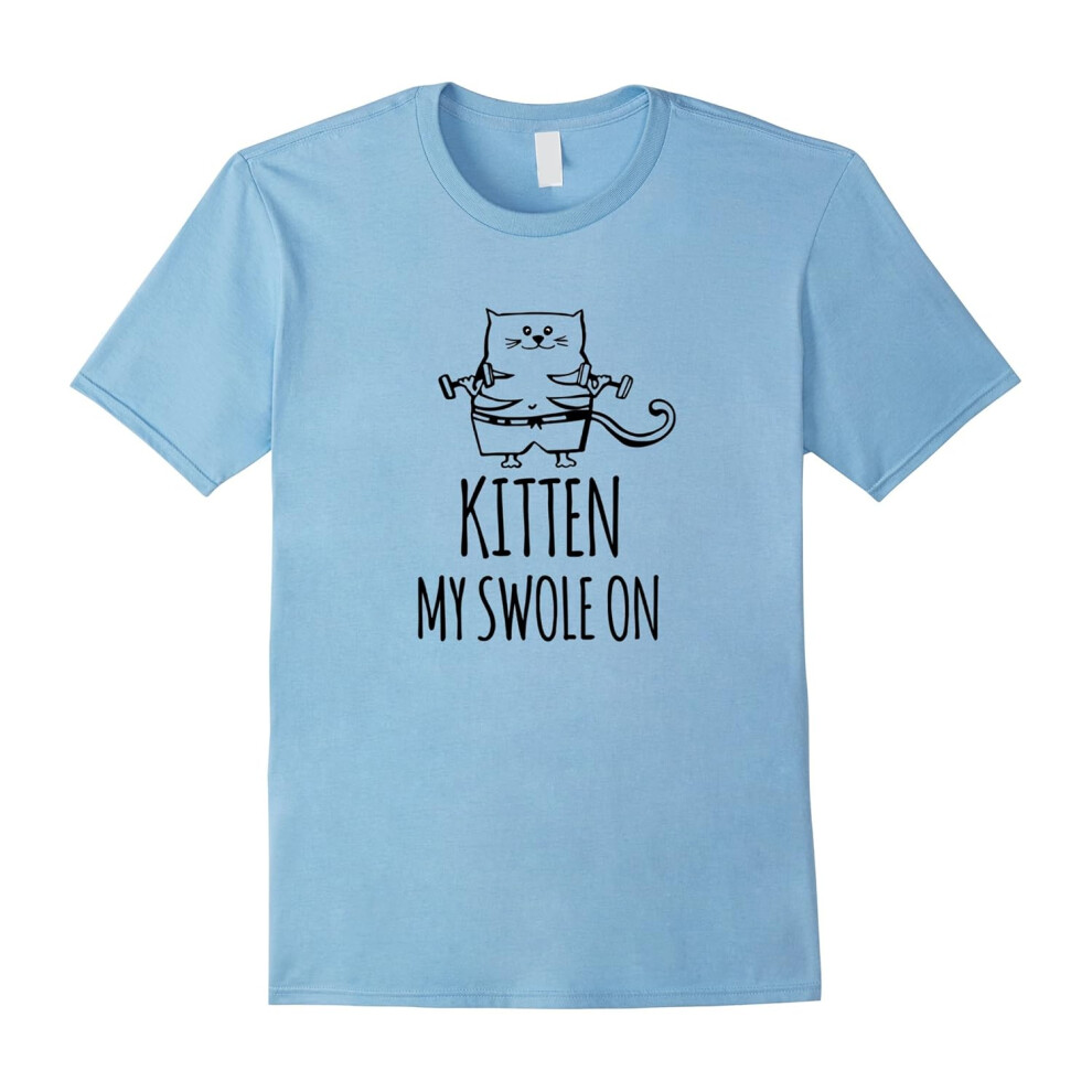 (XL) Kitten My Swole On â Funny Cat Lovers Pun T-Shirt Gift Idea-Father's Day