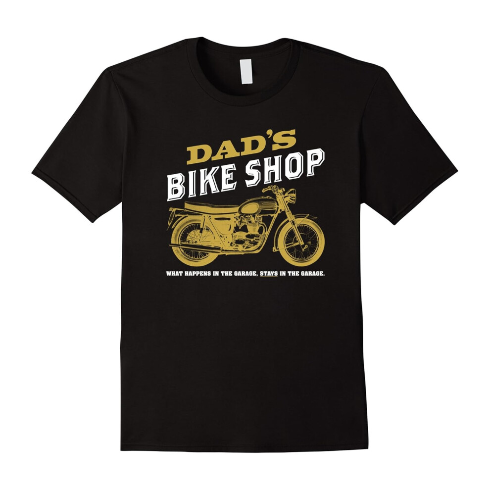 (XL) Men's Dad's Bike Shop (Funny MotorcyFather's Daye Gear Head T-shirt)-Father's Day