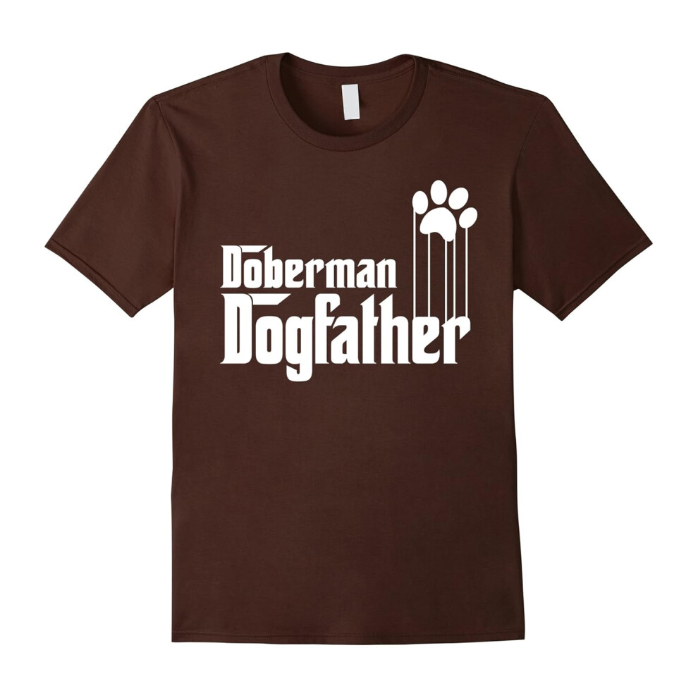 (M) Mens Doberman Dog Dad T-Shirt-Father's Day