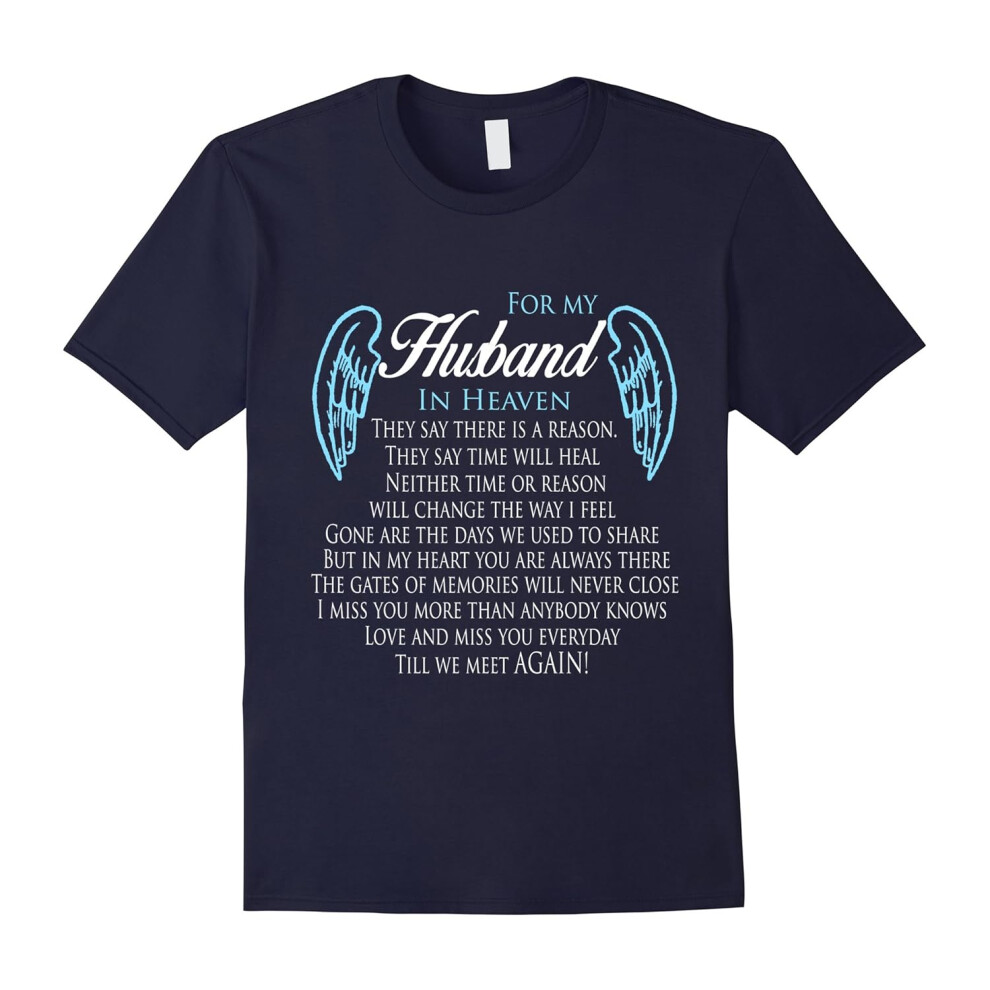 (XXL) My Husband In Heaven â Hubby Memorial T-Shirt Sympathy Gifts-Father's Day