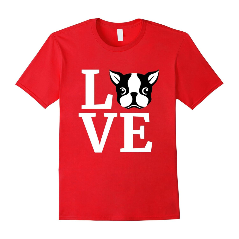 (XXL) I Love My Boston Terrier T-Shirt â Gifts for Dog Lovers Gift-Father's Day