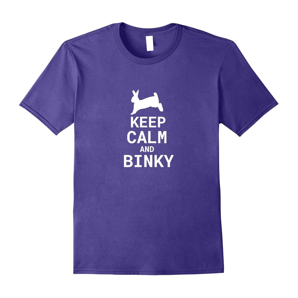 (L) Cute Bunny Keep Calm and Binky â Rabbit Lover T Shirt-Father's Day