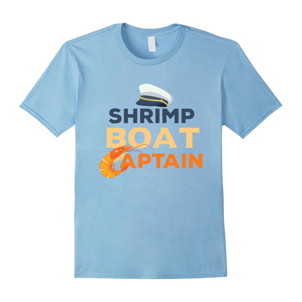 (L) Shrimp Boat Captain T-Shirt Shrimping Gifts-Father's Day