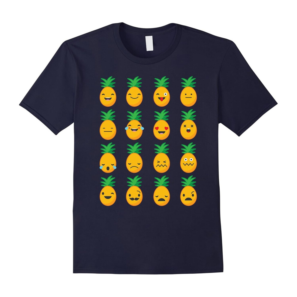 (L) Be A Pineapple Emoji Shirts I Love Pineapple Lovers Gifts-Father's Day