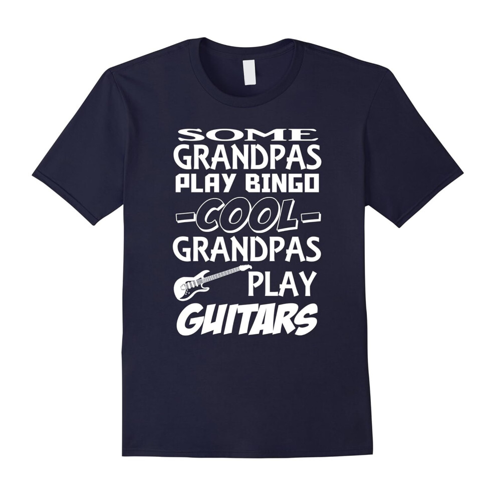 (XXL) Cool Grandpas Play Guitars T-shirt For Men Gifts Idea-Father's Day