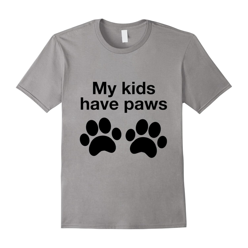 (XXL) My Kids Have Paws â Dog & Pet Lover T-Shirt-Father's Day