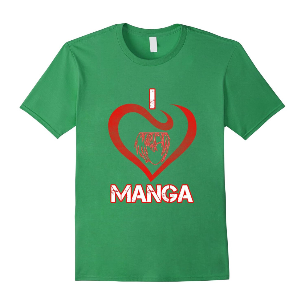 (S) I Love Manga! Anime Girl T-Shirt-Father's Day