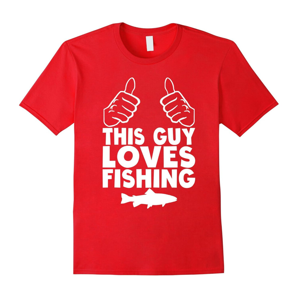 (L) This Guy Loves Fishing T-Shirt-Father's Day