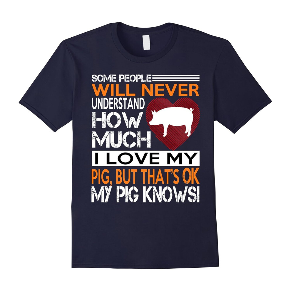 (XXL) I Love My Pig Tshirt-Father's Day