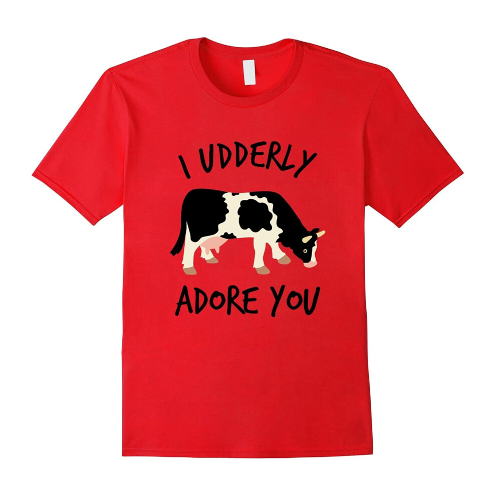 (M) I Udderly Adore You Funny Gift For Cow Lover-Father's Day