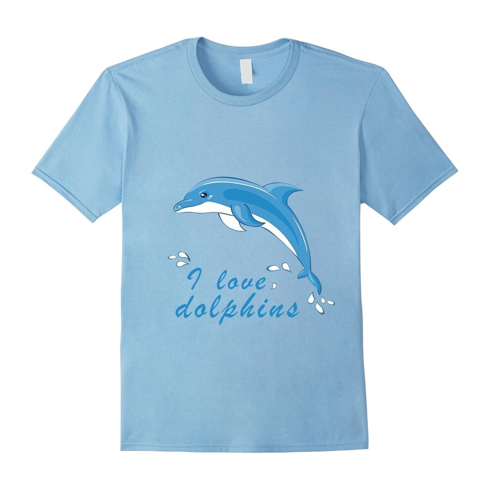 (XXXL) I love dolphins tshirt for kids, children, men, women.-Father's Day